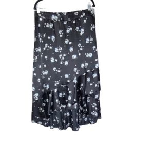Alfani Women's Ruffled Floral-Print Midi High/low Skirt Size 14